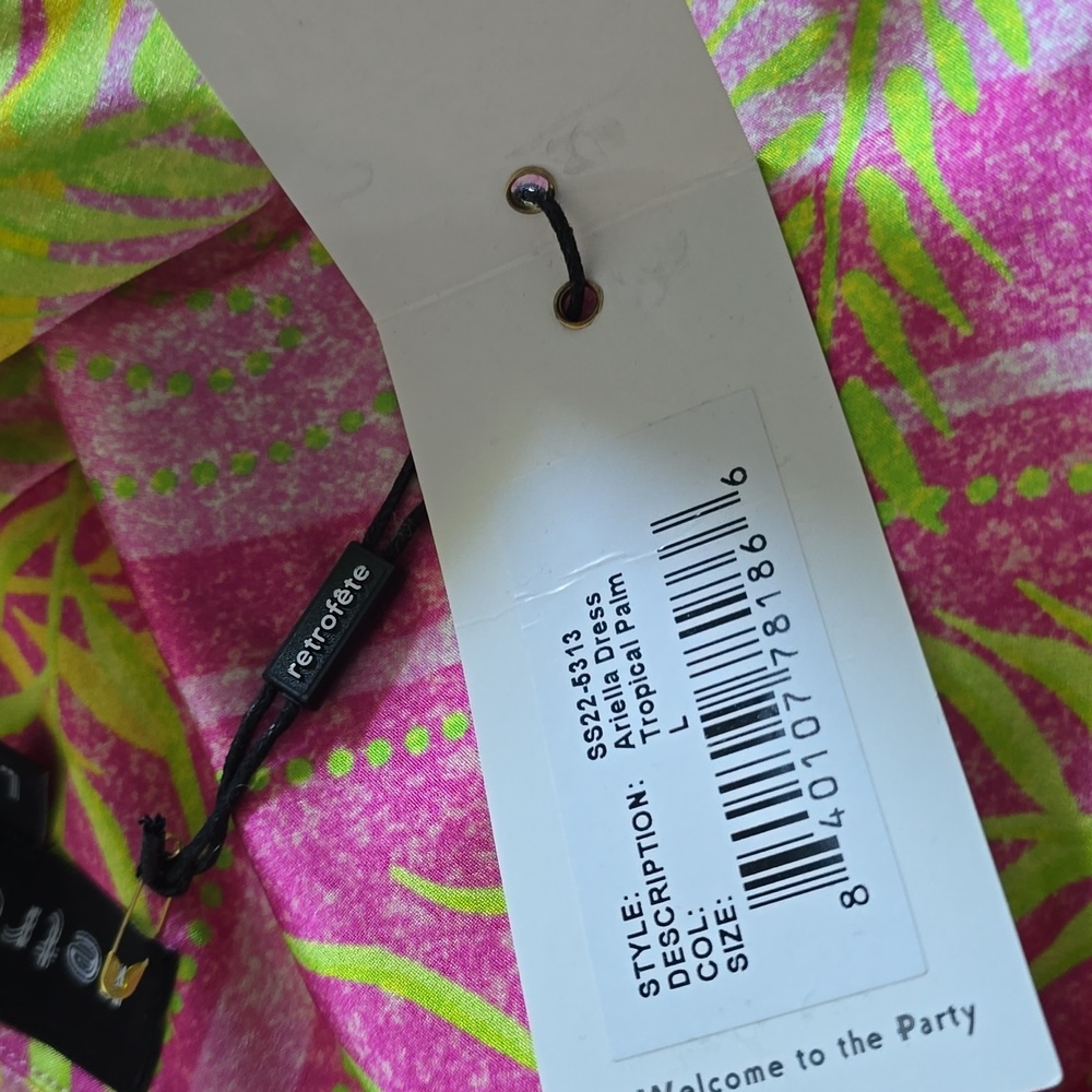Retrofête silk palm dress - Picture 11 of 11